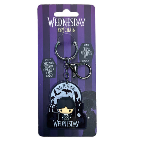 Wednesday 3D Character Keychain