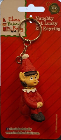 Naughty but Lucky Elf Keychain