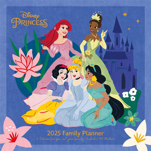 DISNEY PRINCESS 2025 30X30 FAMILY PLANNER CALENDAR