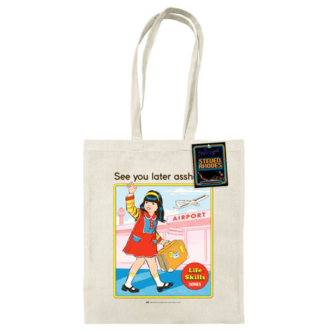 STEVEN RHODES (SEE YOU LATER) NATURAL TOTE BAG