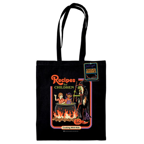 STEVEN RHODES (RECIPES FOR CHILDREN) BLACK TOTE BAG