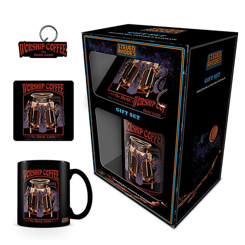 STEVEN RHODES (WORSHIP COFFEE) MUG COASTER KEYCHAIN GIFT SET