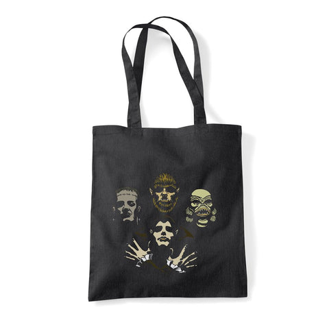 BENJIMOJI (MONSTER RHAPSODY) BLACK TOTE BAG