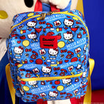 HELLO KITTY 50TH ANNIVERSARY CLASSIC ALL OVER PRINT NYLON SQUARE MINI BACKPACK