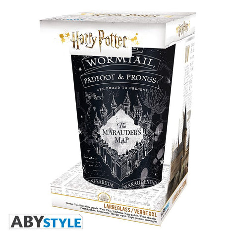 HARRY POTTER - Large Glass - 400ml - Marauder's map