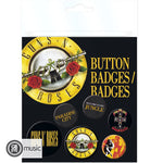 GUNS N ROSES - Badge Pack - Lyrics and Logos