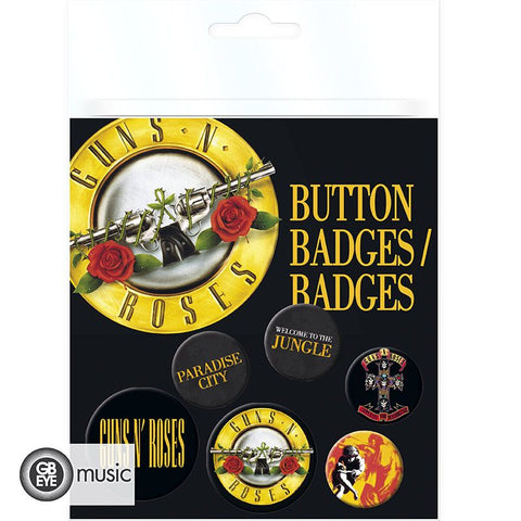 GUNS N ROSES - Badge Pack - Lyrics and Logos