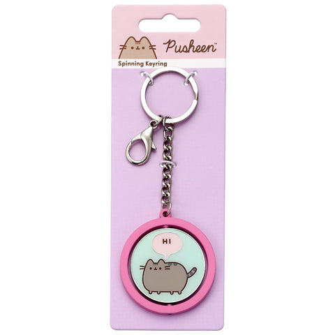 Pusheen the Cat "Hi , Bye" Spinning Keyring