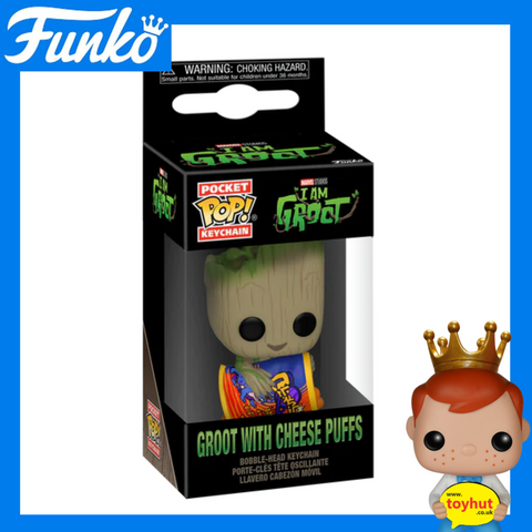 GROOT WITH CHEESE PUFFS - I AM GROOT - Funko Keychain